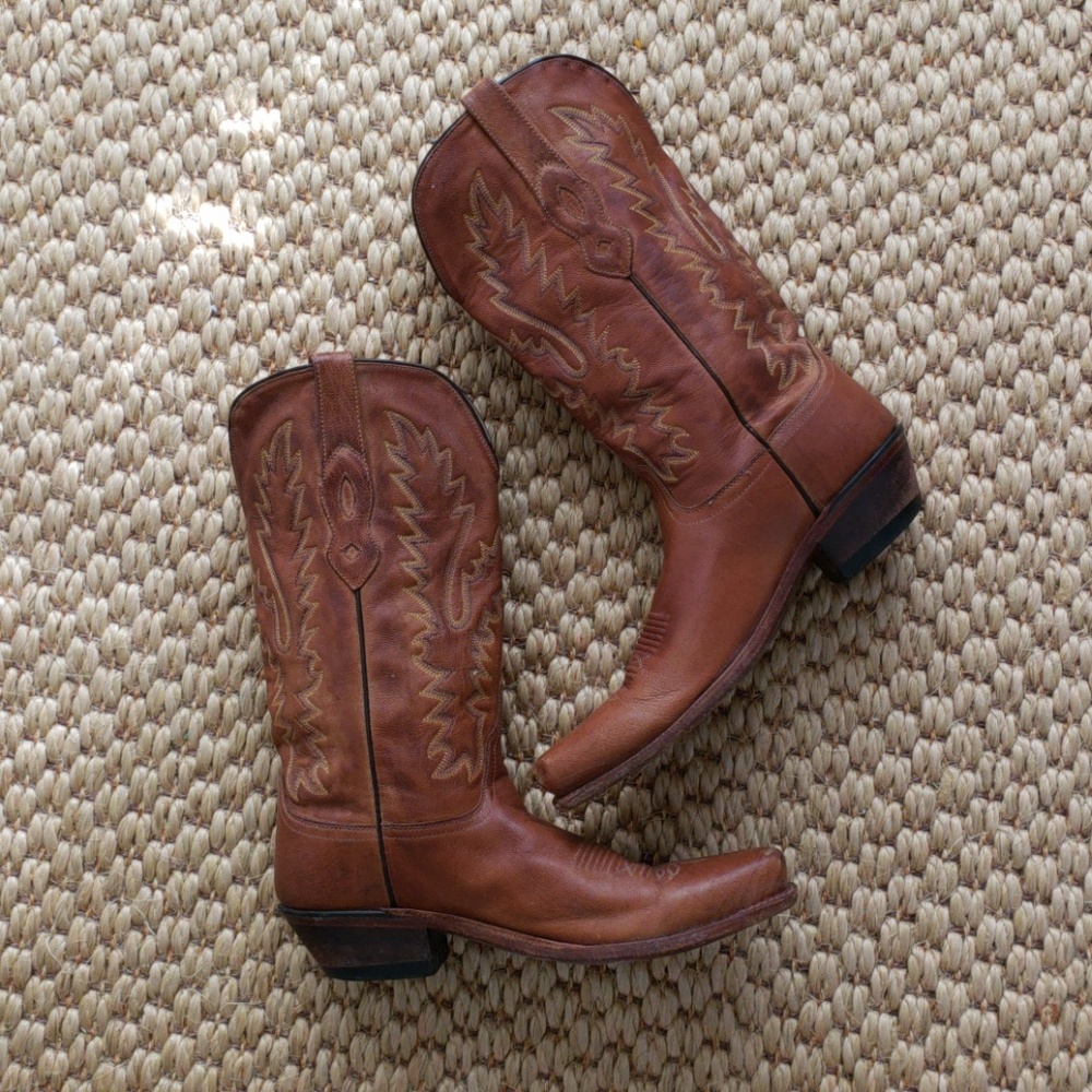 Old West LF1529 womens cowboy boots real leather